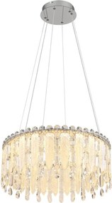 Lustra LED suspendata cu telecomanda KLUNKA crom