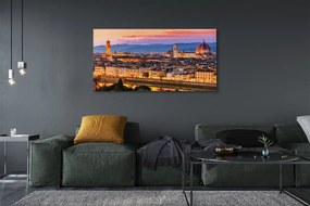 Tablouri canvas Italia Panorama noapte catedrală