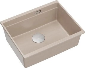 Chiuveta compozit sub blat Quadron Logan 100 bej - inox 56x45 cm