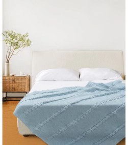 Cuvertură albastră 200x220 cm Trenza – Oyo Concept
