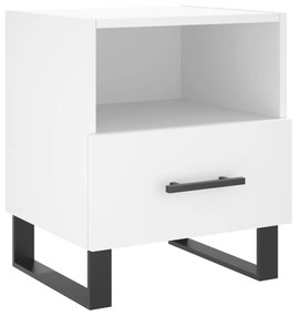 vidaXL Noptieră, alb, 40x35x47,5 cm, lemn compozit