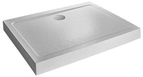 Cadita dus dreptunghiulara Radaway Doros D Compact Stone 120x80 cm acril alb