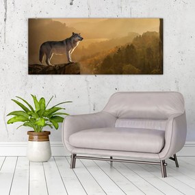 Tablou - Lup pe stăncă (120x50 cm)