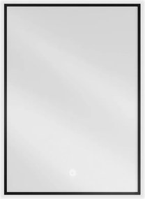 Mexen Erma oglindă de baie iluminată 50 x 70 cm, LED 6000K, anti-abur, ramă neagră - 9814-050-070-611-70