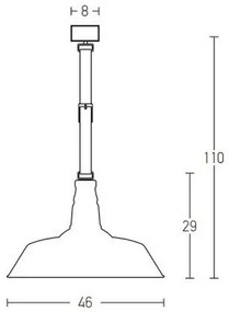 Lustră pe cablu 1xE27/40W/230V Zambelis 22225