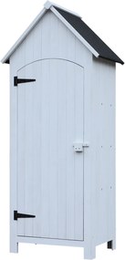 Outsunny Magazie de Scule de Gradina din Lemn Impermeabila cu Usi si Rafturi, 77.5x54.2x179.5 cm | Aosom Romania