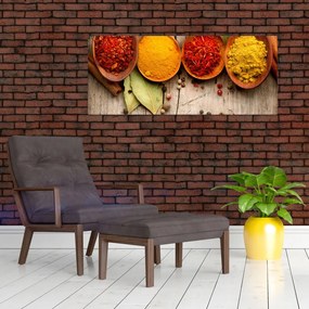 Tablou - Condimente pe lemn (120x50 cm)