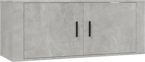 vidaXL Dulap TV montat pe perete, gri beton, 100x34,5x40 cm