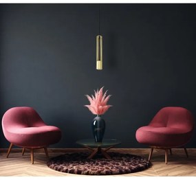 LED Lustră pe cablu BARS 1xGU10/4,8W/230V aurie