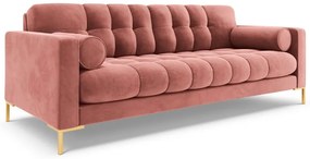 Canapea Bali 3 locuri velvet/picioare gold L177 cm