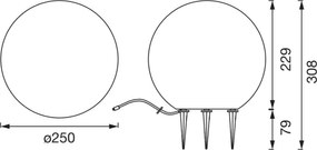 Lampă LED de exterior Ledvance BALL LED/2W/12V IP44