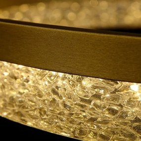 Lustră LED suspendată pe cablu GALA, LED/25W/230V, Ø 50 cm, finisaj auriu