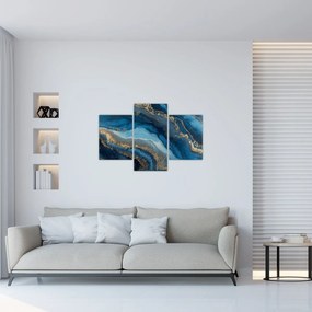 Tablou - Abstracție marmură albastră (90x60 cm)
