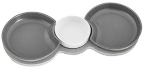 Set 3 boluri de servire și platou Villa Altachiara Yin&amp;Yang, 38 x 16,5 cm