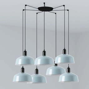Lustra cu 7 pendule metal TATAWIN M blue