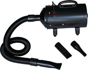 vidaXL Uscător de păr pentru câini cu 3 duze, negru, 2400 W