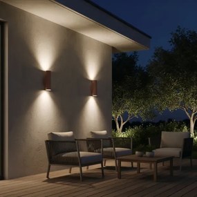 Ideal Lux - Aplica de perete pentru exterior GUN 1xGU10/35W/230V 21 cm IP44 maro