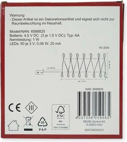 Lant de Craciun 50 LED-uri, traversa masa