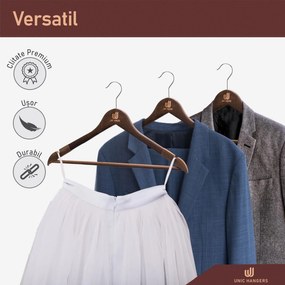 Set Umerase Tricouri din Lemn cu Margini de Catifea și Design Clasic