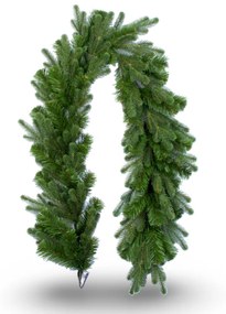 Ghirlandă pentru Crăciun, 150 cm, Ace 2D și 3D, Verde, Model Justine
