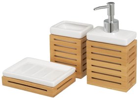 Set de accesorii de baie în culoare naturală din bambus – Casa Selección