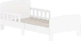 AIYAPLAY Pat Montessori pentru Copii 3-8 Ani din Lemn FSC cu Apărători Laterale și Margini Netede, 143.5x74.2x54 cm, Alb | Aosom Romania