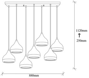 Yıldo - 6894 Candelabru de design interior Negru 88x36x112 cm