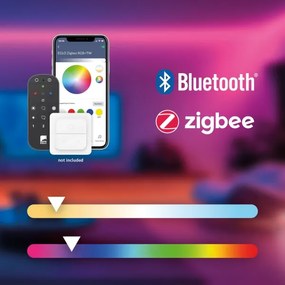 Aplică LED RGBW dimabilă pentru baie 901287 REGELLO-Z 12W/230V IP44 negru