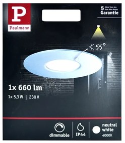 Paulmann 79669 - LED/6,8W IP44 Lampă încastrată baie HOUSE 230V