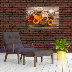 Tablou - Natura morta cu borcane de miere (90x60 cm)