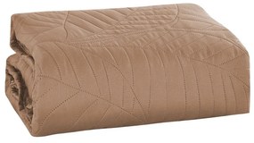 Cuvertura deschis maro pentru pat cu model LEAVES Dimensiune: 170 x 210 cm
