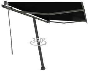 vidaXL Copertină autonomă retractabilă automat, antracit, 300x250 cm