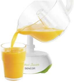 Presă electrică pentru citrice 0,7 l 40W/230V albă/verde Sencor