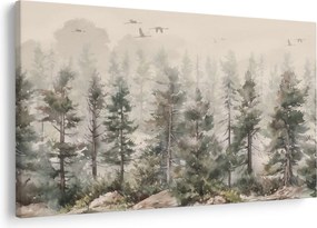 Tablou - Pădurea de pini I., aquarel (90x60 cm)