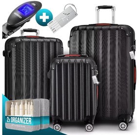 Deuba Set de trolere Baseline cu 3 piese - negru