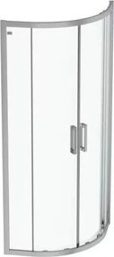 Cabina de dus semirotunda cu usi glisante 80x80 Ideal Standard Connect 2 profil crom