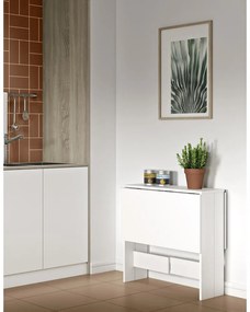 Masă de dining extensibilă cu blat alb 76x28 cm Papillon – TemaHome
