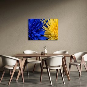 Tablou pe sticlă - detaliu florilor (70x50 cm)