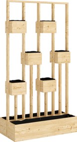 Outsunny Pat înălțat cu spalier, jardiniere din lemn, ghiveci 90 x 45 x 170 cm | Aosom Romania