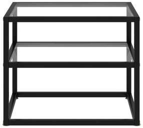 322851 vidaXL Masă consolă, transparent, 50 x 40 x 40 cm, sticlă securizată