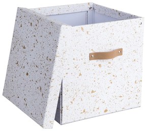 Cutie de depozitare Bigso Box of Sweden Logan, auriu-alb