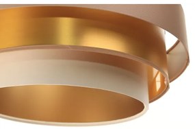 Lustr TRINITI 1xE27/60W/230V bej/zl ațâțat pe cablu