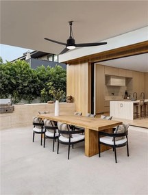 Lustra LED cu ventilator si telecomanda exterior IP54 BLOWY