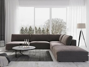 Colțar modular Seattle L123Maro, 350x340x87cm, Picioare: Plastic