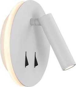 Aplica perete lumina ambientala, spot directionabil CAYMAN alb