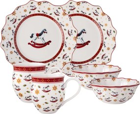 Set de mic dejun pentru 2 persoane, 6 piese, motiv cal balansoar, colecția Toy's Delight - Villeroy & Boch