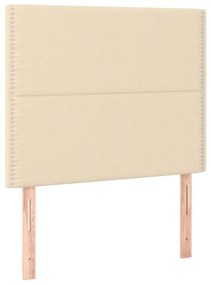 Tablie de pat cu LED, crem, 100x5x118 128 cm, textil 1, Crem, 100 x 5 x 118 128 cm