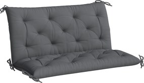 Outsunny Pernă de Grădină Modernă pentru Ședere în Exterior cu 6 Curele, Pernă Căptușită din Bumbac și Poliester, pentru Canapele Balanțe Bănci, 100x98x8 cm, Gri Închis | Aosom Romania