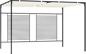 vidaXL Pavilion grădină acoperiș retractabil crem 3x4x2,3 m 180 g/m²