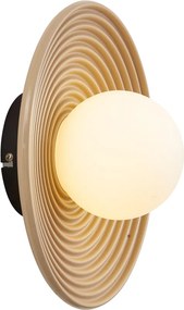 Plafonieră retro bej cu sticlă opal - Lila